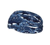 Blue Killer Whale Moisture Wicking Workout Headband, Sweatband Headbands for Running,Cycling,Football,Yoga,Hairband for Women and Men