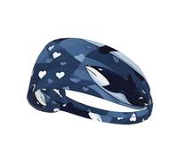 Blue Killer Whale Print Sports Headband Women Men, Sweat Band Breathable Workout Sweatband for Running Yoga Gym
