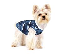 Blue Killer Whale Small Dog Cotton Vest Large - Breathable, Comfortable Pet Shirt for Cats and Dogs