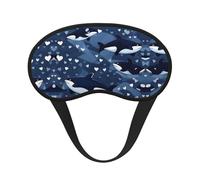 Blue Killer Whale Universal Lightweight Eye Mask: Great for Travel, Office Naps and Shift Work. Provides a Comfortable Sleeping Environment