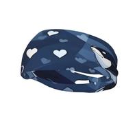 Blue Killer WhaleSweat-Wicking Sports Headband, Stylish Tennis Headband, Perfect for Running, Basketball, Yoga, and Fitness.