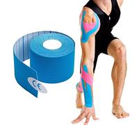 Blue Kinesiology Tape, Therapeutic Adhesive Kt Tape Roll - 5cm Waterproof Sports Strapping Tape - Ideal for Exercise, Sports and Injury