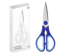 Blue Kitchen Scissors, Rkqoa Kitchen Shears Set Heavy Duty Cooking Scissor, Dishwasher Safe & Stainless Steel Sharp Utility Scissors for Cooking, Camping, House Essentials Supplies