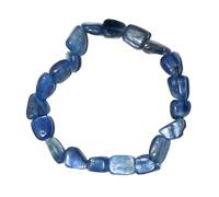 Blue Kyanite Chips Bracelet - Natural Handmade Raw Crystal Fragment Throat Chakra Crystal Jewelry for Meditation Self-Expression Energy