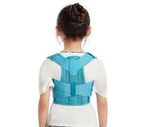 (Blue, L) Adjustable Children Posture Corrector Back Support Belt Kids Orthopedic