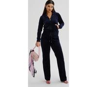 Juicy Couture Straight Leg Velour Track Pant, Navy, Size L, Women Navy