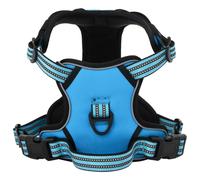 (blue, l) vidaXL Dog Harness with Reflective Stripes Adjustable Pet Dog Vest Pink XL