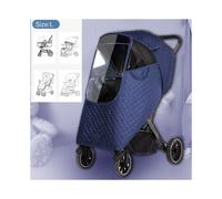 (Blue-L Windcover) Universal Waterproof Winter Thicken RainCover Pushchairs Raincoat Full Cover Wind Dust Shield for Baby Stroller Accessories