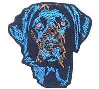 Blue Lab Labrador Retriever Dog Iron Sew on Embroidered Patch