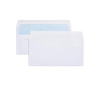 Blue Label Opaque DL 110 x 220 mm 80 gsm Wallet Self Seal Envelope White - Pack of 50