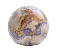 Blue Lace Agate Ball Home Office Feng Shui Crystal Desktop Decoration Ornaments,65~70mm Gemstone Stone