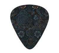 blue Lace backgroundGuitar Picks, 12-Piece Pattern Set, Three Different Thicknesses for Acoustic Electric Guitar and Other Instruments