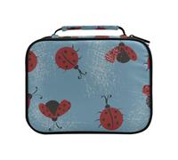 Blue Ladybug Colored Pencil Bag Large Capacity Pencil Case for Colouring Pencils Pen Bag Marker Organizer