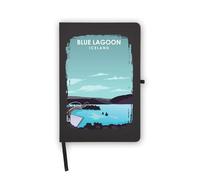 Blue Lagoon Iceland Travel Destination Notebook, Blank Pages, Faux Leather Cover, Planner, Journal, Workbook