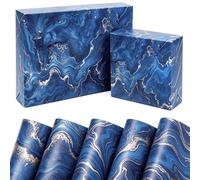 Blue Lagoon Marble Wrapping Paper Sheets,5 sheets 50 * 70cm,Luxury Ocean Wrapping Paper for Birthday,Father's Day,Christmas, Wedding, Anniversary and Valentine’s Day