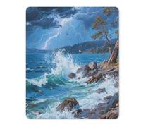 Blue Lake Tahoe Square Mouse Pad