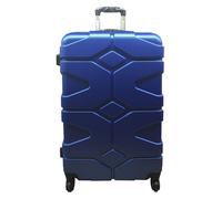 (Blue, Large) Hampton & Stewart Hard Shell Extra Large Suitcase