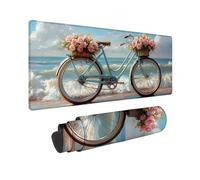 Blue Large Mouse Mat 1000 x 500 x 3MM Gaming Mouse Pad, Bike Mousepad Extended for Men, Office Accessories with Anti-Slip Rubber Base and Double Stitched Edge, Mousemat for Laptop, Gifts -TL785Q