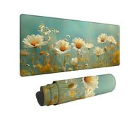 Blue Large Mouse Mat 1000 x 500 x 3MM Gaming Mouse Pad, Fresh Mousepad Extended for Men, Office Accessories with Anti-Slip Rubber Base and Double Stitched Edge, Mousemat for Laptop, Gifts -TL659R