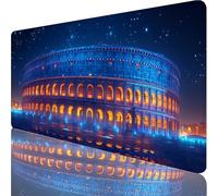 Blue Large Mouse Mat 1200x600x3mm, Colosseum Gaming Mouse Pad, Extended Desk Mat with Stitched Edges, Waterproof Mousepad Improved Precision and Speed for Gaming Accessories and Gifts for Men C-6617