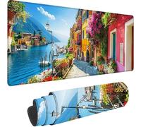 Blue Large Mouse Mat 1600x800x3 mm, Extended Gaming Mouse Pad Landscape Desk Mat With Stitched Edges, Adults Mousepad Non Slip Rubber Base, Waterproof Soft Cloth Desk Pad for Office Decor, Gifts H-Y