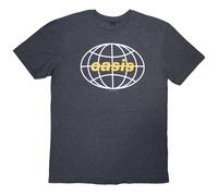 (Blue, Large) Oasis T-Shirt: 1998 World Tour - USA/Canada (Navy Blue) (Back Print)