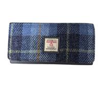(Blue) Large Tartan Purse Made with Genuine Harris Tweed