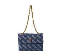 (Blue Large) Woven Denim Eagle Head Bag for Women, Versatile Chain Bag, High-End Feel, Large Capacity Shoulder and Crossbody Bag