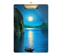 Blue Late at Night A4 clipboard Hanger Transparent for Legal Women Basketball Coaches Size 9 x 12