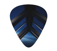 Blue Lattice Print 12 Pcs Guitar Picks Fit Lovers 3 Different Thickness 0.46 0.71 0.96mm
