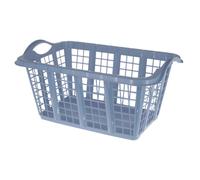 (Blue) Laundry Basket Hipster Plastic Washing Clothes Linen Storage Bin With Handle