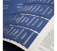 Blue Leather Bible Tabs, Laminated Bible Tabs for Women Study Bible, Easy to Read and Apply 84 Bible Index Book Tabs in Total (66 Bible Tabs Old and New Testament 18 Blank Tabs) Gold Foil Lettering