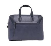 Blue Leather Laptop Bag with Two Handles, male, Piquadro, Laptop Bags & Cases, Blue, ONE SIZE, Bags ONE SIZE