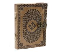 Blue Leather Mandala Notebook - 7X5" Journal & Sketchbook