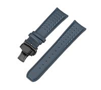 Blue Leather Strap Compatible With Citizen Angels Series Arc Curved 22mm 23mm Cowhide Watch Band Compatible With Blancpain Fifty Fathoms(Royal blue blue04,22mm)