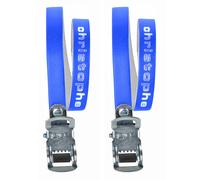 Zefal Christophe Leather Toe Straps Blue