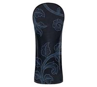 Blue Leaves Black Pattern Golf Club Head Covers Headcover with Number Tags for Driver Hybrid and Fairway Woods driver headcover