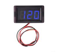 Blue LED Digital Voltmeter 5-120V Compact Size(blue) | Green LED screen, 5.6cm size, direct circuit , waterproof IP68, real-time monitoring