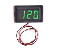 Blue LED Digital Voltmeter 5-120V Compact Size(green) | Green LED screen, 5.6cm size, direct circuit , waterproof IP68, real-time monitoring