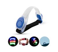 (Blue) LED Light Bright Armband/Silicone Reflective Running Gear/LED Bracelet Glow