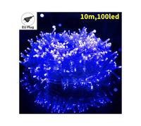 (Blue) Led Lights String Outdoor Holiday Decor With Eight Mode For Control Celebrations