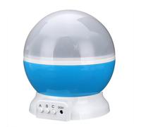 (Blue) LED Starry Projector Lamp Baby Night Light USB Romantic Rotating Moon Cosmos Sky Star Projection Lamp For Kids Baby Bedroom Living Room