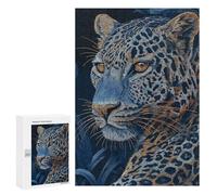 Blue Leopard Art Print Puzzle 1000 Teile Schwer Puzzle Spielzeug Lernspiel Impossible Herausforderungsspielzeug Für Erwachsene Kinder 300 PCS