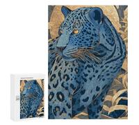 Blue Leopard Jungle Art Print Puzzle 1000 Teile Schwer Puzzle Spielzeug Lernspiel Impossible Herausforderungsspielzeug Für Erwachsene Kinder 300 PCS