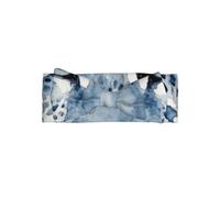 Blue leopard pattern Baby Bow Headband-Soft Stretchy for 0-6 Months