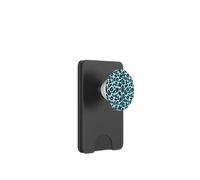 Blue Leopard Print Cute Trendy Girly Cheetah Spots PopSockets PopWallet for MagSafe