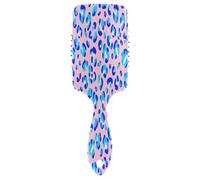 Blue Leopard Spots Pink Massage Comb Hair Brush, Detangling Comb, Anti Static Brush, Long Handle Air Cushion Brush