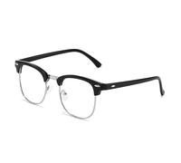 Blue Light Blocking Glasses Black Half Frame Clear Lens blue light Glasses Reducing Headaches and Sleeping Better for Unisex Round Glasses for Work Playing Gaming Computer