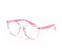 Blue Light Blocking Glasses for Kids Children's Gaming Computer Glasses Anti Headache Glasses Anti Eyes Strain Glasses Lightweight Eyeglasses for TV Anti UV Glare Glasses with Blue Light Filter (Pink)
