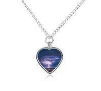 Blue Light-nings Custom Urn Necklace for Pet Ashes Cute Pet Memorial Pendant Jewelry Gifts for Dog Cat